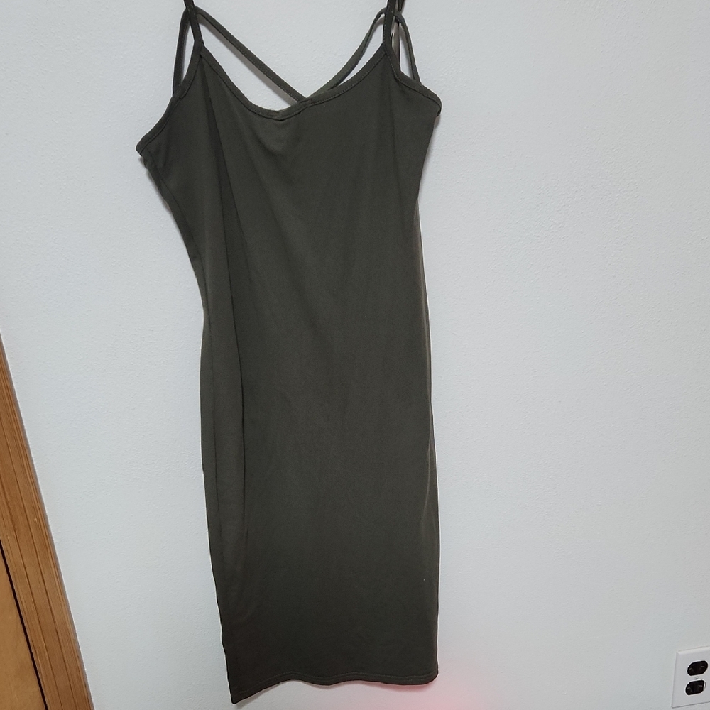 Say What? Olive Midi Dress